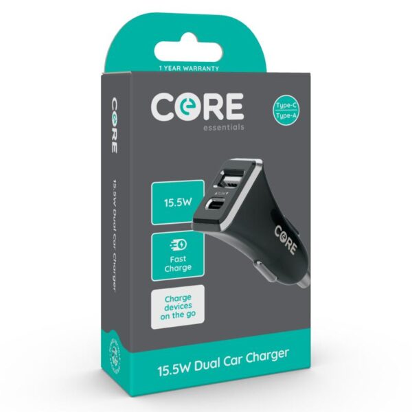 Type-C/A 15.5W Dual Car Charger